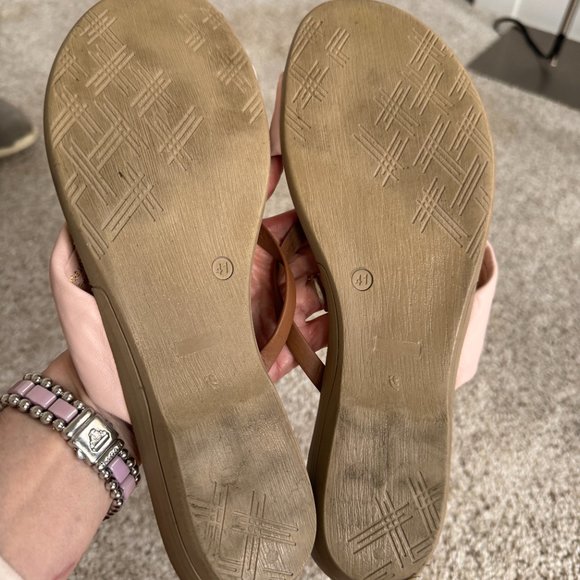 Blush Pink / Brown Thong Sandal - Picture 7 of 7